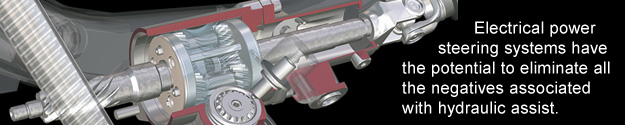 Electrical power steering systems have the potential to eliminate all the negatives associated with hydraulic assist.