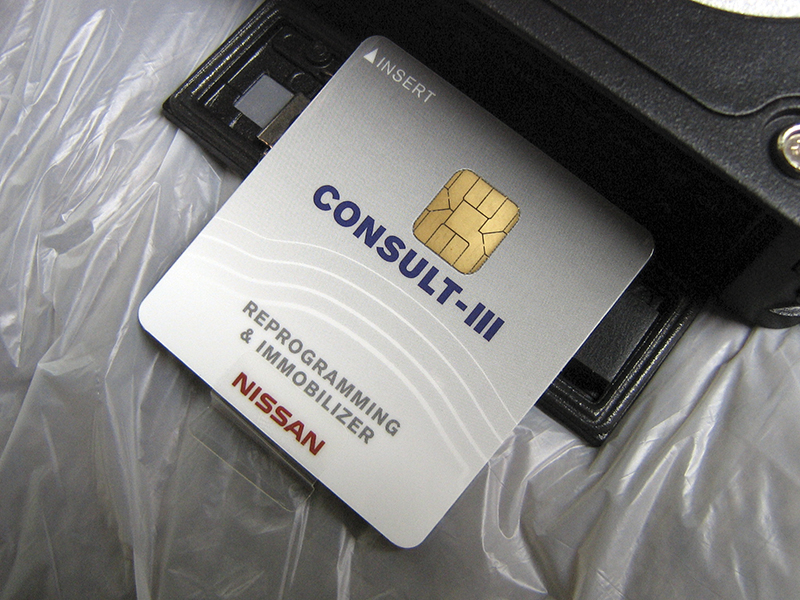 The NATS card must be installed in the Consult III in order to access the NATS manual.