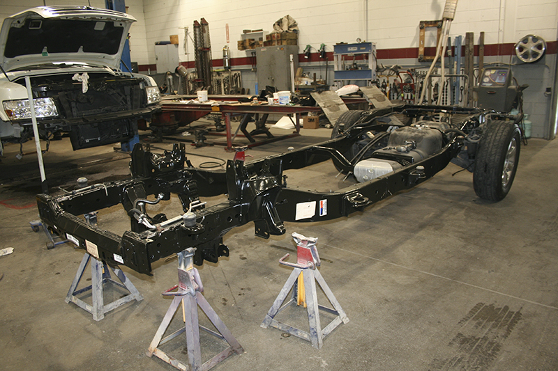 This 2006 Infiniti Q56 is getting an entire new frame. Just imagine the problems that could occur if non-original frame parts – the vehicle’s foundation – were used. Talk about structural integrity!