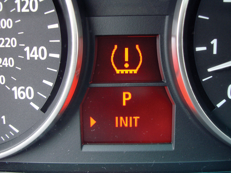 Use the thumbwheel on the turn signal stalk to scroll until you see the TPMS reset screen. Push the “BC” button on the turn signal stalk while in this screen. You will then see a check box illuminate in the screen informing you that the TPMS is now initialized and you should drive the vehicle over six kph for 15 to 30 minutes to finish the process.