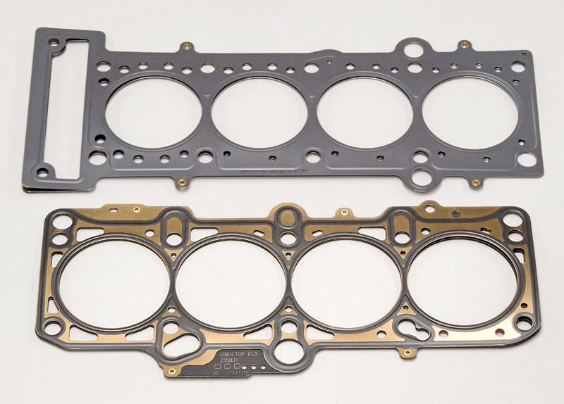 These examples, a BMW Mini (top), and a VW, both illustrate the precision with which MLS head gaskets are made.