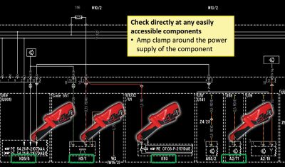 amp-clamp-around-power-supply-of-component