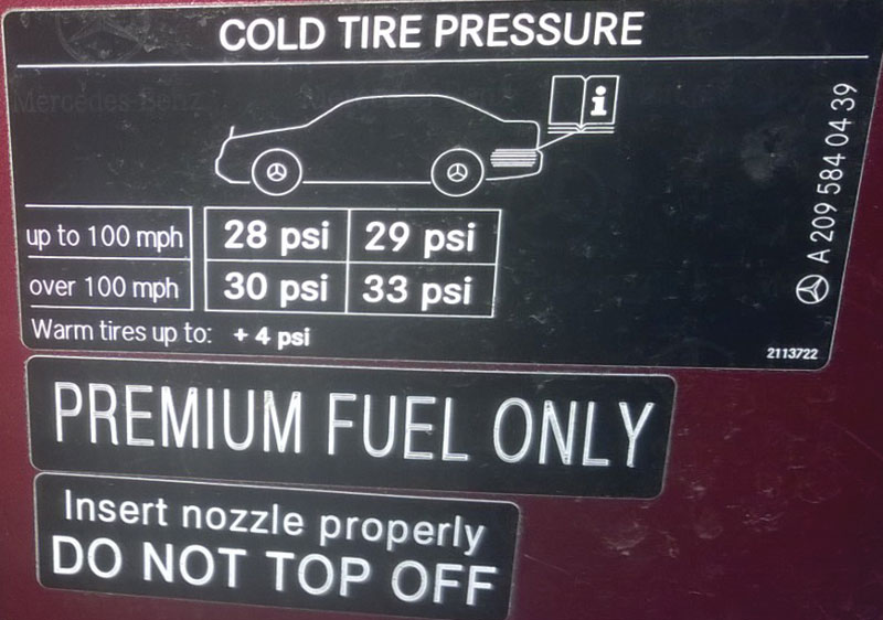Tire-pressure-label