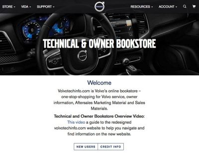 VOLVO-Tech-Info-website-homepage