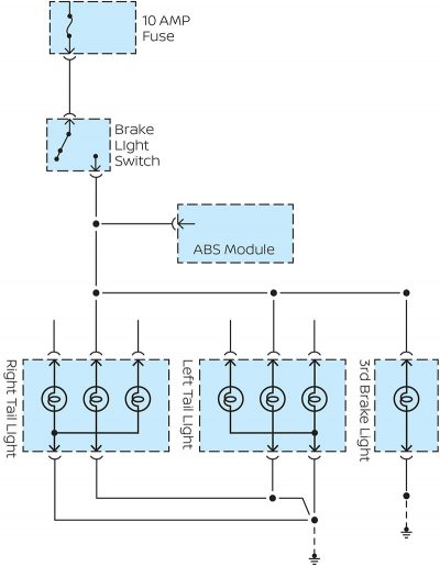 Brake light circuit wiring diagram.