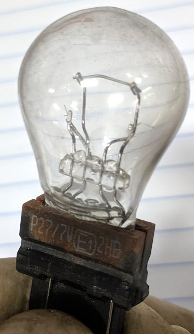 Broken bulb filament