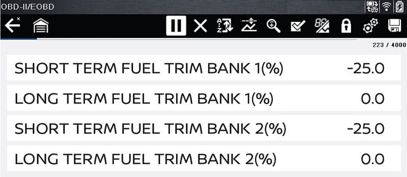 Fuel Trim Data