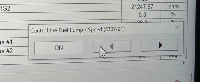 Fuel pump active test
